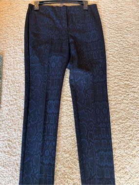 Alfani Navy Snake-Print Petite Pants